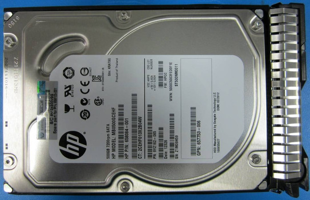 HPE 658071-B21 500GB 7200RPM 3.5inch LFF SATA-6Gbps Smart Carrier Midline Hard Drive for ProLiant Gen8 Gen9 Servers (Refurbished - Grade A with 30 Days Warranty)