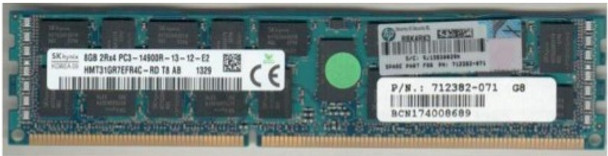 HPE 712382-071 8GB (1x8GB) Dual Rank x4 1866MHz 240-Pin PC3-14900R DDR3-1866 CL13 ECC DIMM SDRAM Registered Memory Kit for ProLiant Gen8 Servers (Refurbished - Grade A with 30 Days Warranty)