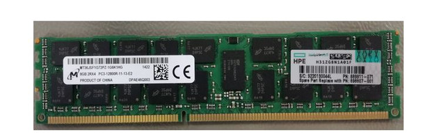 HPE 689911-071 8GB (1x8GB) Dual Rank x4 1600MHz 240-Pin PC3-12800R DDR3-1600 CL11 ECC DIMM SDRAM Registered Memory Kit for ProLiant Gen8 Servers (Refurbished - Grade A with 30 Days Warranty)