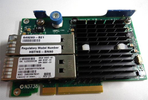 HPE InfiniBand 649283-B21 10Gb/40Gb Dual-Port 544FLR-QSFP G8