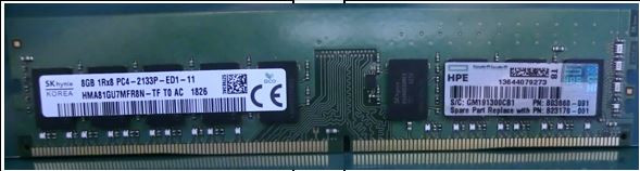 HPE 803660-091 8GB 1-Rank x8 DDR4-2133MHz CL15 Unbuffered Memory