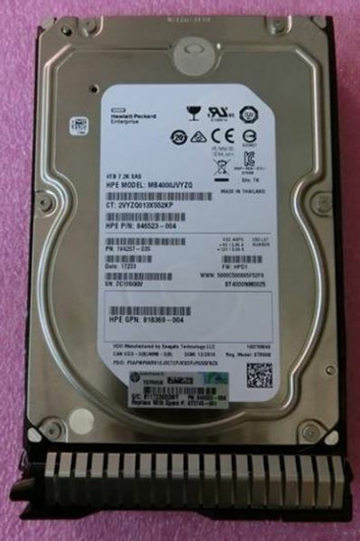 HPE 872487-K21 4TB 7200RPM 3.5inch LFF SAS-12Gbps Digitally Signed Firmware SC Midline Hard Drive for ProLiant Gen9 Gen10 Servers (Refurbished - Grade A with 30 Days Warranty)