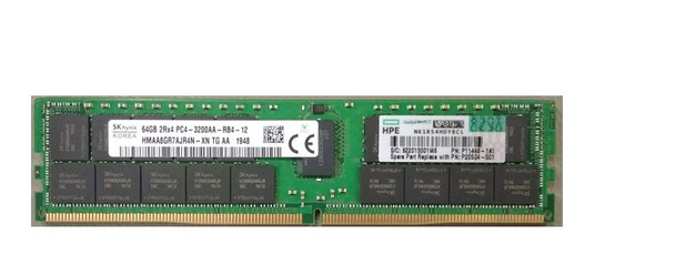 HPE P20504-001 64GB (1x64GB) Dual Rank x4 3200MHz 288-Pin DDR4-3200 CL22 ECC DIMM SDRAM Registered Smart Memory Kit for ProLiant Gen10 Servers (Refurbished - Grade A with Lifetime Warranty)