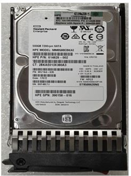 HPE MM0500EANCR 500GB 7200RPM 2.5inch SFF SATA-3Gbps Midline Hard Drive for ProLiant Gen4 to Gen7 Servers (Refurbished - Grade A with 30 Days Warranty)