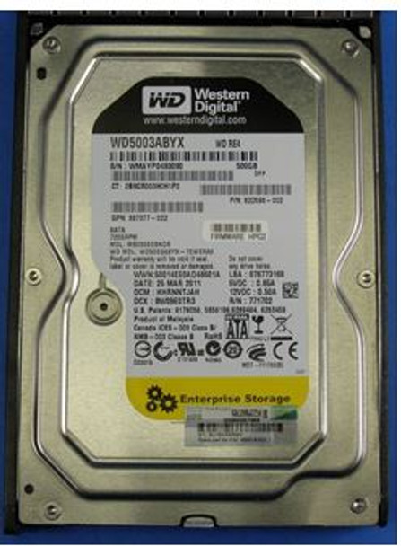 HPE 459319-001 500GB 7200RPM 3.5inch LFF SATA-3Gbps Hot-Swap Midline Hard Drive for ProLiant Gen4 to Gen7 Servers (Refurbished - Grade A with 30 Days Warranty)
