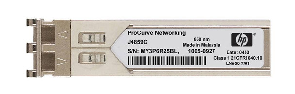 HPE ProCurve J4859C X121 1Gbps SFP LC- 1000Base-LX Full Duplex Mini-GBIC Plug-in module Gigabit Ethernet Wired Transceiver Module (New Bulk Pack with 90 Days Warranty)