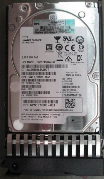 HPE EG002400JWJNT 2.4TB 10000RPM 2.5inch SFF 512e Dual Port SAS-12Gbps Enterprise Hard Drive for MSA 1040/2040 SAN Storage (New Bulk Pack with 90 Days Warranty)