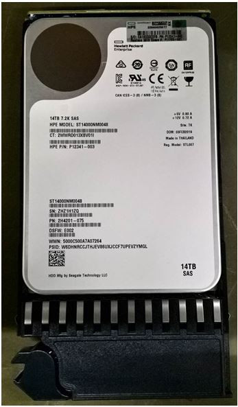 HPE MSA P12341-003 14TB 7200RPM 3.5in SAS-12G Midline HDD