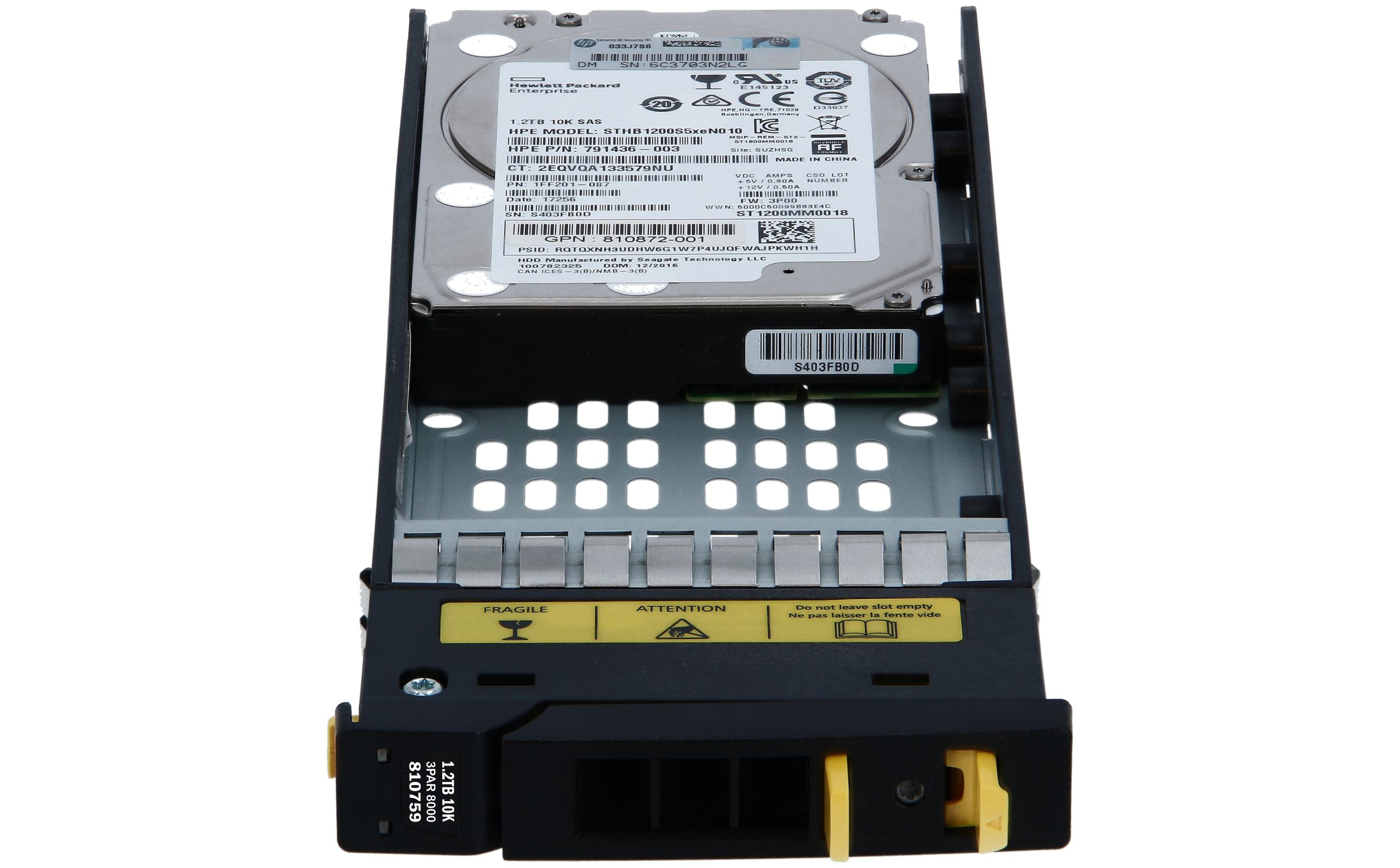 HPE StoreServ 8000 K2P93A 1.2TB 10kRPM 2.5in SAS-12G 3PAR HDD