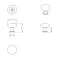 Hardware Resources 845-128 Pull Jeffery Alexander Dominique Collection, Mm (5-1/16") Cc, 3/8" Width At Center, 1-3/16" Projection, 13/16" Hand Space, 5/16" Foot Width, 5/16" Foot Length, Polished Chrome