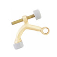 Emtek Hinges Pivot Door Stop, Rubber S, Adjustable, Requires Extended Button Tip When Used With Solid . Not Compatible With Any Steel Residential Duty, Satin Brass