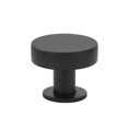 Emtek Cadet Knob 1-1/4", 1-1/8" Projection, Flat, Matte Black