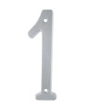 U Need Hardware House Number-1 4", Solid Brass Construction, Packed With Mounting Screws, Bright Polished Chrome