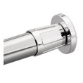 Moen Donner Shower Curtain Rod Flange Poly Adjustable, -Plated, Polished Chrome
