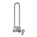 Master Lock Laminated Steel Padlock Warded, Keyed Different, Body Width: 1-3/4" (44mm), Shackle Length: 2-3/4" To 5-3/8" (7cm To 14cm), Shackle Width: 3/16" (21mm), Shackle Diameter: 9/32" (7mm)