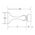 Soss Magnetic Door Holder/Stop, Satin Chrome