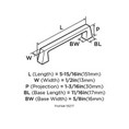 Amerock Blackrock Cabinet Pull 5-1/16" (128 Mm) Ctc, Antique Bronze