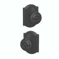 Schlage Residential Fc21 Custom Combined Passage-Privacy Knob Set And, Georgian, Camelot Decorative Trim, Matte Black