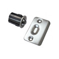Cal-Royal Drive-In Ball Catch Adjustable With Full Lip Strike, 1-3/8" X 2-1/4" Round Corner Strike, Bright Polished Chrome