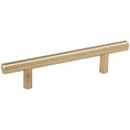 Amerock Bar Pull, Cabinet Pull, Steel, 3-3/4" (96 Mm) Ctc, Golden Champagne