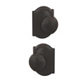 Schlage Residential Fc172 Custom Non-Turning Knob Set Double Dummy (Pair), Andover, Camelot Decorative Trim, Aged Bronze