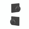 Schlage Residential Fc172 Custom Non-Turning Knob Set Double Dummy (Pair), Plymouth, Collins Decorative Trim, Matte Black