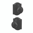 Schlage Residential Fc172 Custom Non-Turning Knob Set Double Dummy (Pair), Plymouth, Camelot Decorative Trim, Matte Black