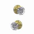 Schlage Residential Fc21 Custom Combined Passage-Privacy Knob Set And, Alexandria, Alden Decorative Trim, Satin Brass