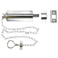 Don-Jo Chain Bolt Door, Zinc, 6" Length, 3" Width, Chrome Plated