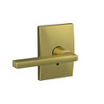Schlage Residential Fc21 Custom Combined Passage-Privacy Lever Set And, Latitude, Century Decorative Trim, Satin Brass