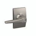 Schlage Residential F51A Eller Keyed Entry Lever Lock With Century Trim Function, Decorative, Satin Nickel