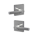 Schlage Residential Fc172 Custom Non-Turning Lever Set Double Dummy (Pair), Broadway, Collins Decorative Trim, Bright Polished Chrome