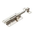 National Hardware Barrel Bolt, 4", .32 Diameter, Steel, Visual Pack, Catalog #V434, Satin Stainless