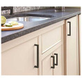 Amerock Monument Cabinet Pull 6-11/16" Length 160Mm Ctc, Flat Black