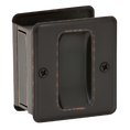 Schlage Residential Sc990B Square Pocket Door Lock Passage Function, Sliding Pull, Aged Bronze