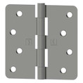 Hager Full Mortise Residential Hinge 1/4" Radius Corner Plain Bearing 4" X 4", Satin Stainless Steel
