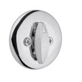 Kwikset 663 One-Sided Deadbolt, 2-3/8" Backset Round Corner Latch, With Round Corner 1" X 2-1/4" Strike And Round Corner Full Lip Strike, Bright Polished Chrome
