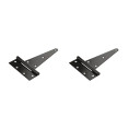 National Hardware Extra Heavy T-Hinge, 8", Safe Working Load 60 Lbs. Each, 2 Piece Visual Pack, Catalog #V286, Black