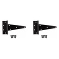 National Hardware Extra Heavy T-Hinge, 8", Safe Working Load 60 Lbs. Each, 2 Piece Visual Pack, Catalog #V286, Black