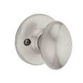 Kwikset Aliso Passage Knob With 6-Way Adjustable Latch And Round Corner Strike, Satin Nickel
