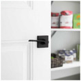 Kwikset Ladera Half Dummy Lever With Square Rose, Left Hand, Matte Black
