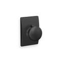 Schlage Residential F170 Plymouth Knob Single Dummy Trim With Century Trim Function, Decorative, Matte Black