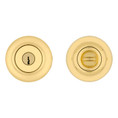 Kwikset Tylo Keyed Entry Knob Smartkey With 6-Way Adjustable Latch And Round Corner Strike, Bright Polished Brass