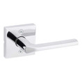 Kwikset Lisbon Half Dummy Lever With Square Rose, Bright Polished Chrome