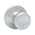 Kwikset Tylo Passage Knob With 6-Way Adjustable Latch And Round Corner Strike, Bright Polished Chrome