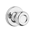 Kwikset Tylo Passage Knob With 6-Way Adjustable Latch And Round Corner Strike, Bright Polished Chrome