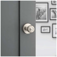 Kwikset Polo Privacy Knob With 6-Way Adjustable Latch And Round Corner Strike, Satin Nickel