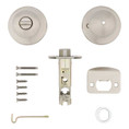 Kwikset Polo Privacy Knob With 6-Way Adjustable Latch And Round Corner Strike, Satin Nickel