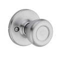Kwikset Tylo Passage Knob With 6-Way Adjustable Latch And Round Corner Strike, Satin Chrome