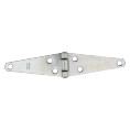 National Hardware Heavy Strap Hinge, 4" (8" Overall Length), Safe Working Load 20 Lbs., Bulk Pack, Catalog #282Bc, Zinc Plated